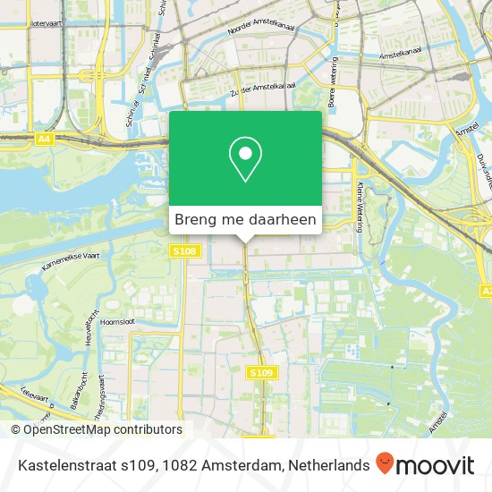 Kastelenstraat s109, 1082 Amsterdam kaart