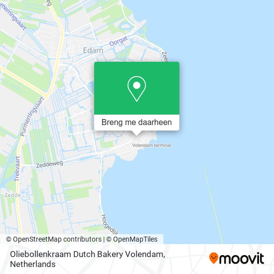 Oliebollenkraam Dutch Bakery Volendam kaart
