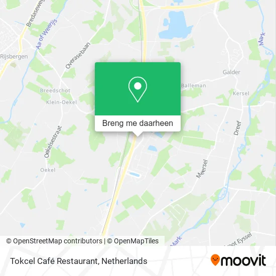 Tokcel Café Restaurant, Hazeldonk 105 kaart