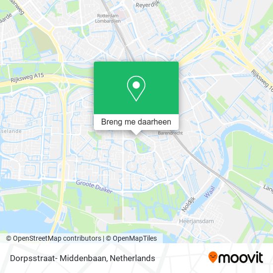 Dorpsstraat- Middenbaan kaart