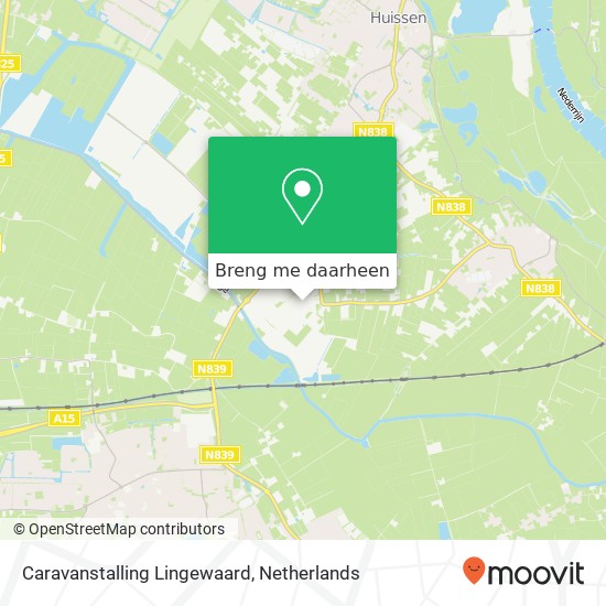 Caravanstalling Lingewaard kaart