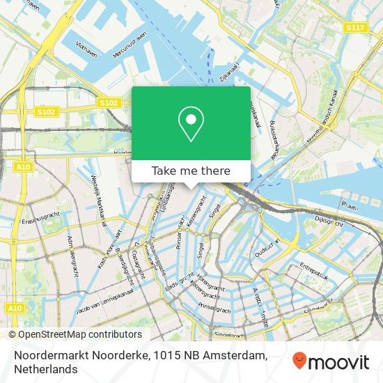 Noordermarkt Noorderke, 1015 NB Amsterdam kaart