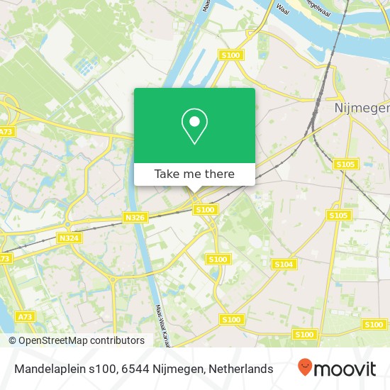 Mandelaplein s100, 6544 Nijmegen kaart