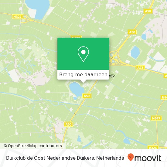 Duikclub de Oost Nederlandse Duikers kaart