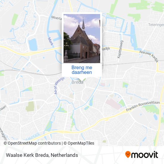 Waalse Kerk Breda kaart