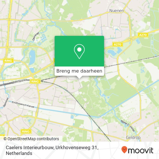 Caelers Interieurbouw, Urkhovenseweg 31 kaart