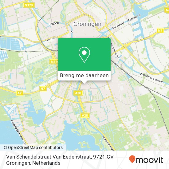 Van Schendelstraat Van Eedenstraat, 9721 GV Groningen kaart