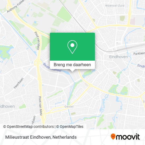Milieustraat Eindhoven kaart