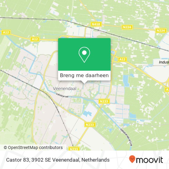 Castor 83, 3902 SE Veenendaal kaart