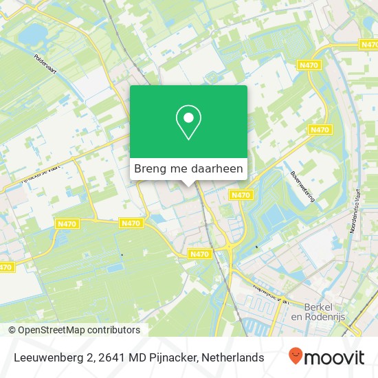 Leeuwenberg 2, 2641 MD Pijnacker kaart