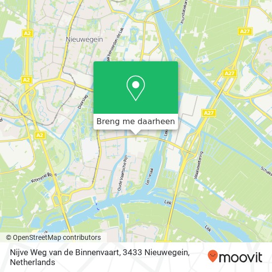 Nijve Weg van de Binnenvaart, 3433 Nieuwegein kaart