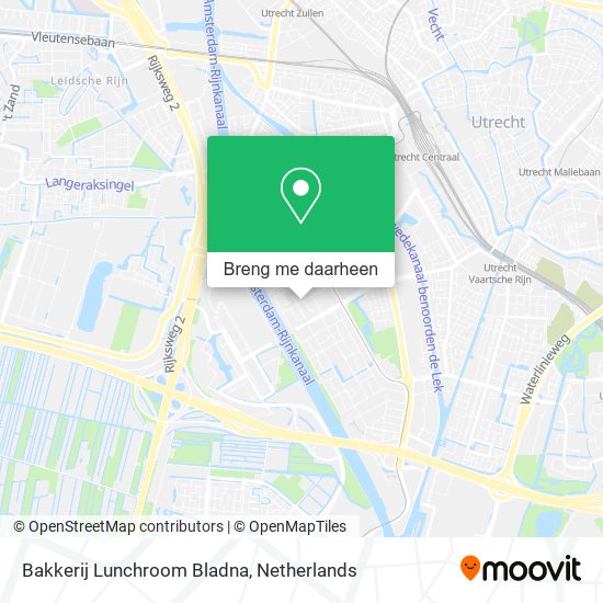 Bakkerij Lunchroom Bladna kaart