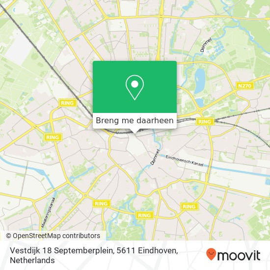 Vestdijk 18 Septemberplein, 5611 Eindhoven kaart