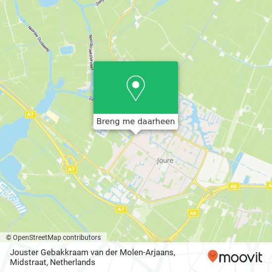 Jouster Gebakkraam van der Molen-Arjaans, Midstraat kaart