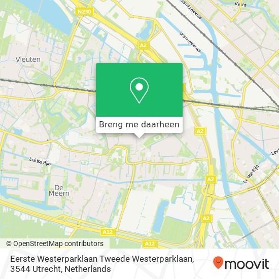 Eerste Westerparklaan Tweede Westerparklaan, 3544 Utrecht kaart