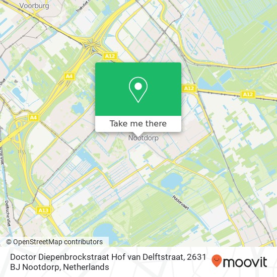 Doctor Diepenbrockstraat Hof van Delftstraat, 2631 BJ Nootdorp kaart