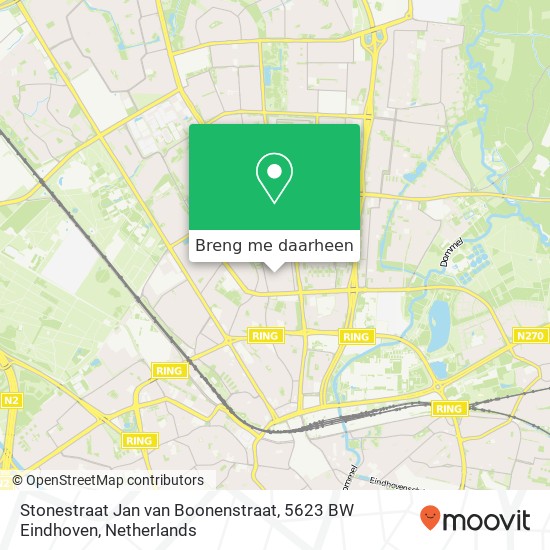 Stonestraat Jan van Boonenstraat, 5623 BW Eindhoven kaart