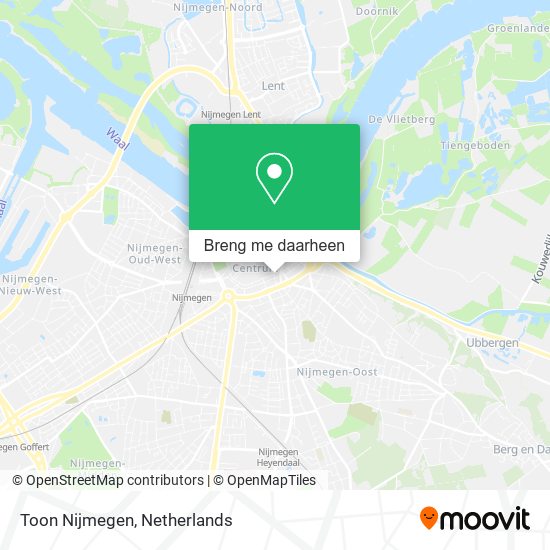 Toon Nijmegen kaart