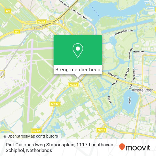 Piet Guilonardweg Stationsplein, 1117 Luchthaven Schiphol kaart