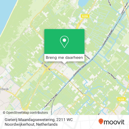 Gieterij Maandagsewetering, 2211 WC Noordwijkerhout kaart