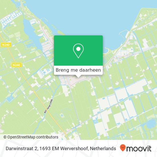 Darwinstraat 2, 1693 EM Wervershoof kaart