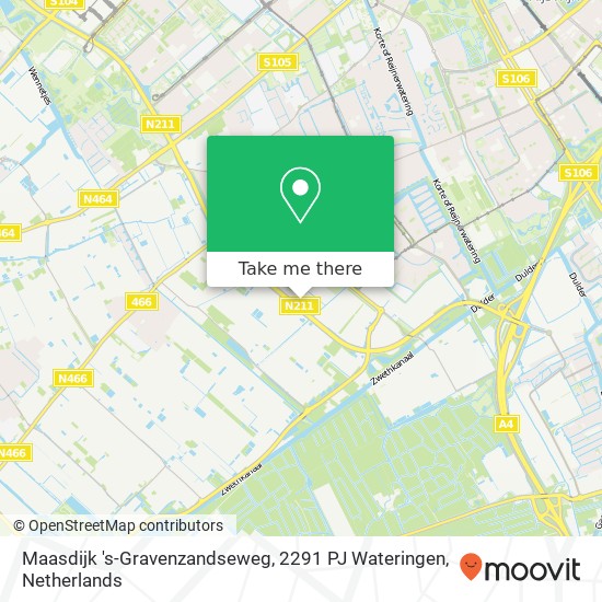 Maasdijk 's-Gravenzandseweg, 2291 PJ Wateringen kaart