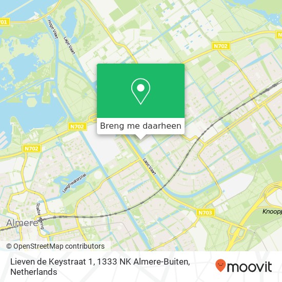 Lieven de Keystraat 1, 1333 NK Almere-Buiten kaart