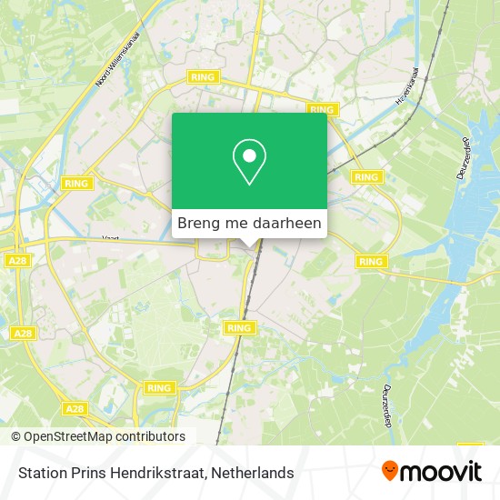Station Prins Hendrikstraat kaart