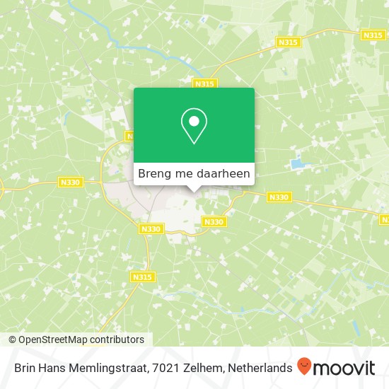 Brin Hans Memlingstraat, 7021 Zelhem kaart