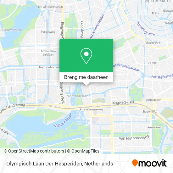 Olympisch Laan Der Hesperiden kaart