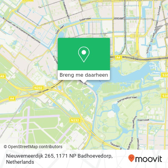 Nieuwemeerdijk 265, 1171 NP Badhoevedorp kaart