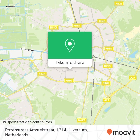 Rozenstraat Amstelstraat, 1214 Hilversum kaart