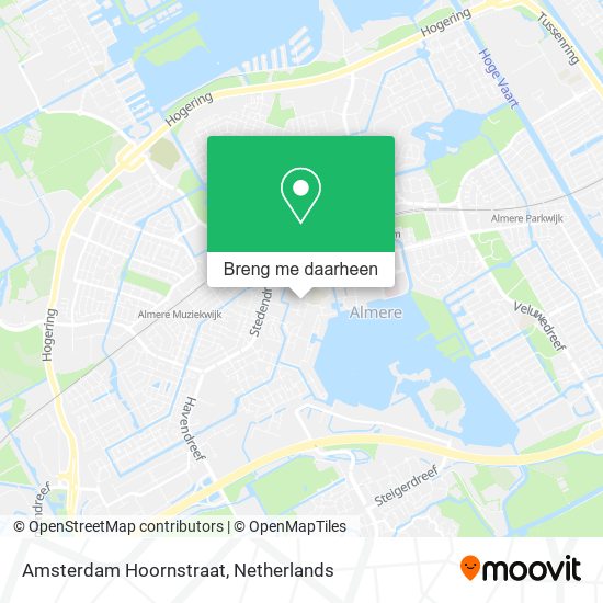 Amsterdam Hoornstraat kaart