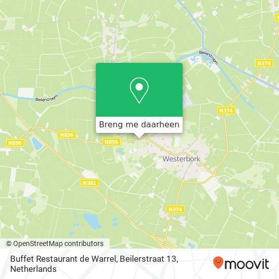 Buffet Restaurant de Warrel, Beilerstraat 13 kaart