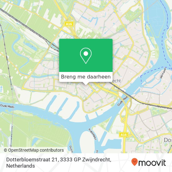 Dotterbloemstraat 21, 3333 GP Zwijndrecht kaart