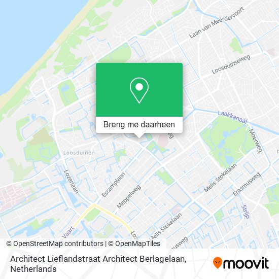 Architect Lieflandstraat Architect Berlagelaan kaart