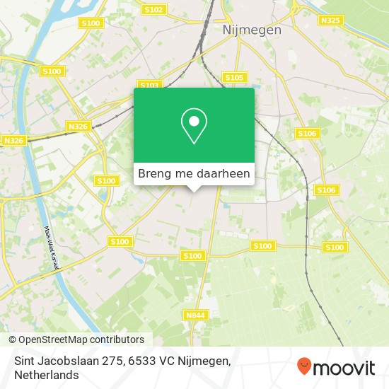 Sint Jacobslaan 275, 6533 VC Nijmegen kaart