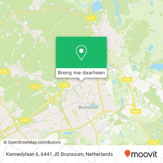 Kennedylaan 6, 6441 JD Brunssum kaart