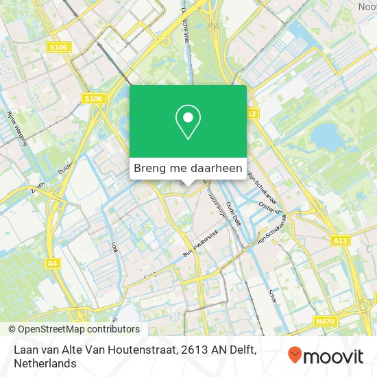 Laan van Alte Van Houtenstraat, 2613 AN Delft kaart