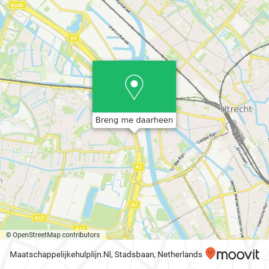 Maatschappelijkehulplijn.Nl, Stadsbaan kaart