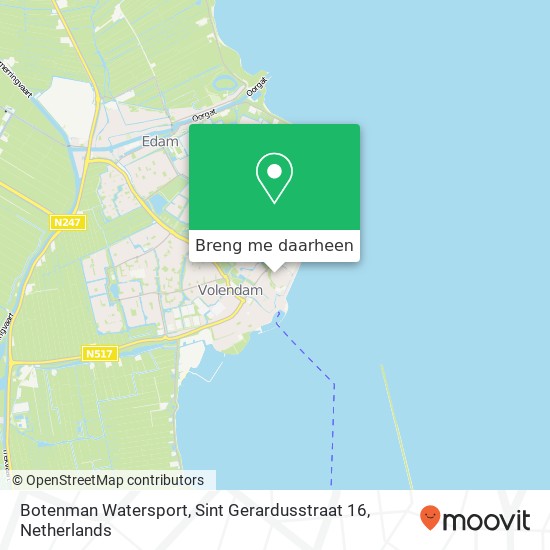 Botenman Watersport, Sint Gerardusstraat 16 kaart