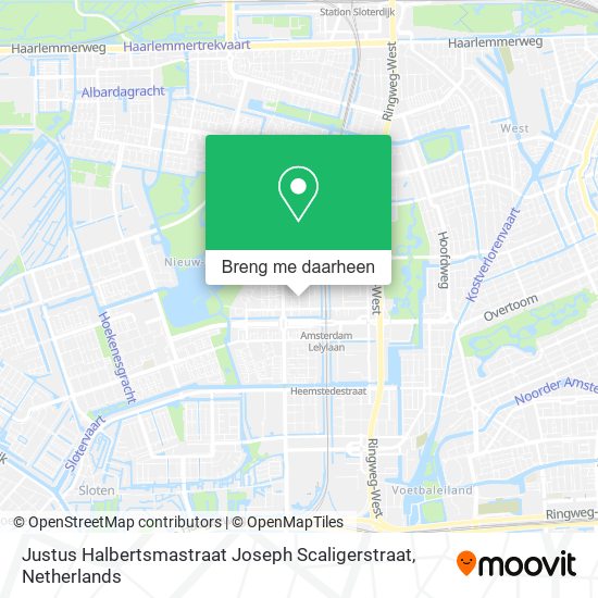 Justus Halbertsmastraat Joseph Scaligerstraat kaart
