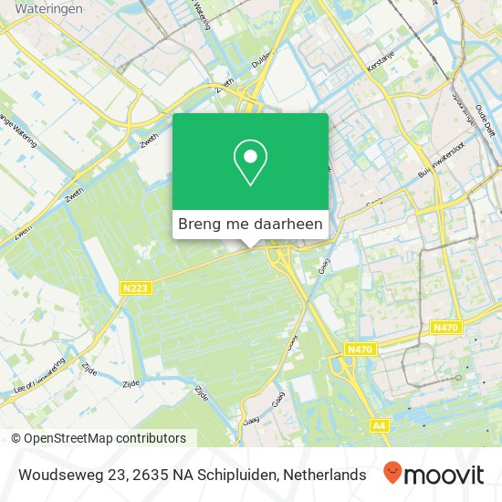 Woudseweg 23, 2635 NA Schipluiden kaart