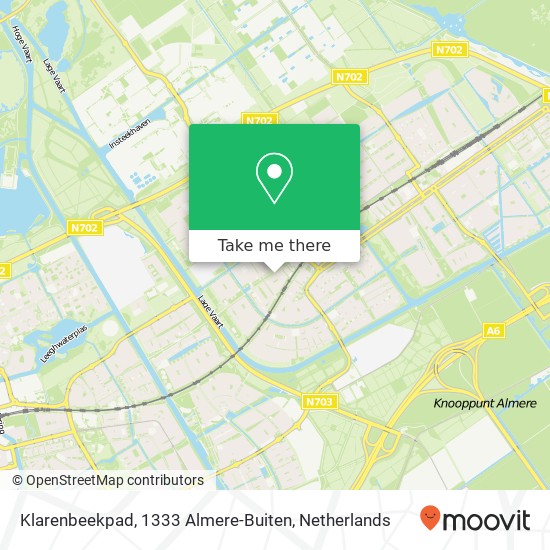 Klarenbeekpad, 1333 Almere-Buiten kaart