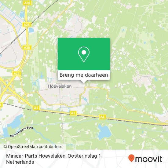 Minicar-Parts Hoevelaken, Oosterinslag 1 kaart