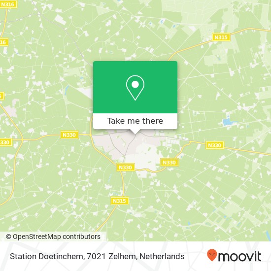 Station Doetinchem, 7021 Zelhem kaart