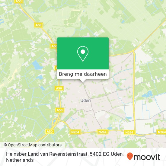 Heinsber Land van Ravensteinstraat, 5402 EG Uden kaart