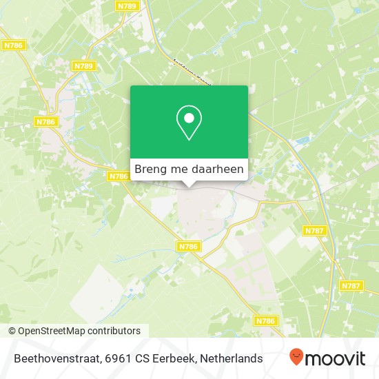 Beethovenstraat, 6961 CS Eerbeek kaart