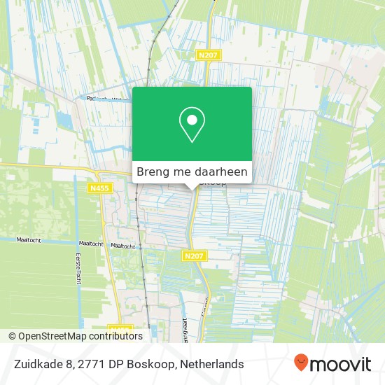 Zuidkade 8, 2771 DP Boskoop kaart