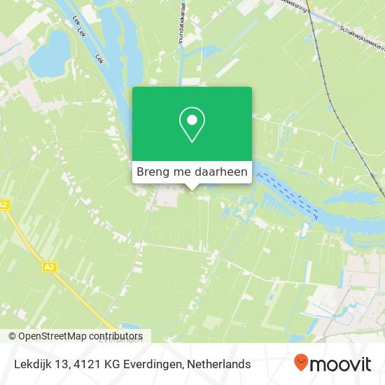 Lekdijk 13, 4121 KG Everdingen kaart
